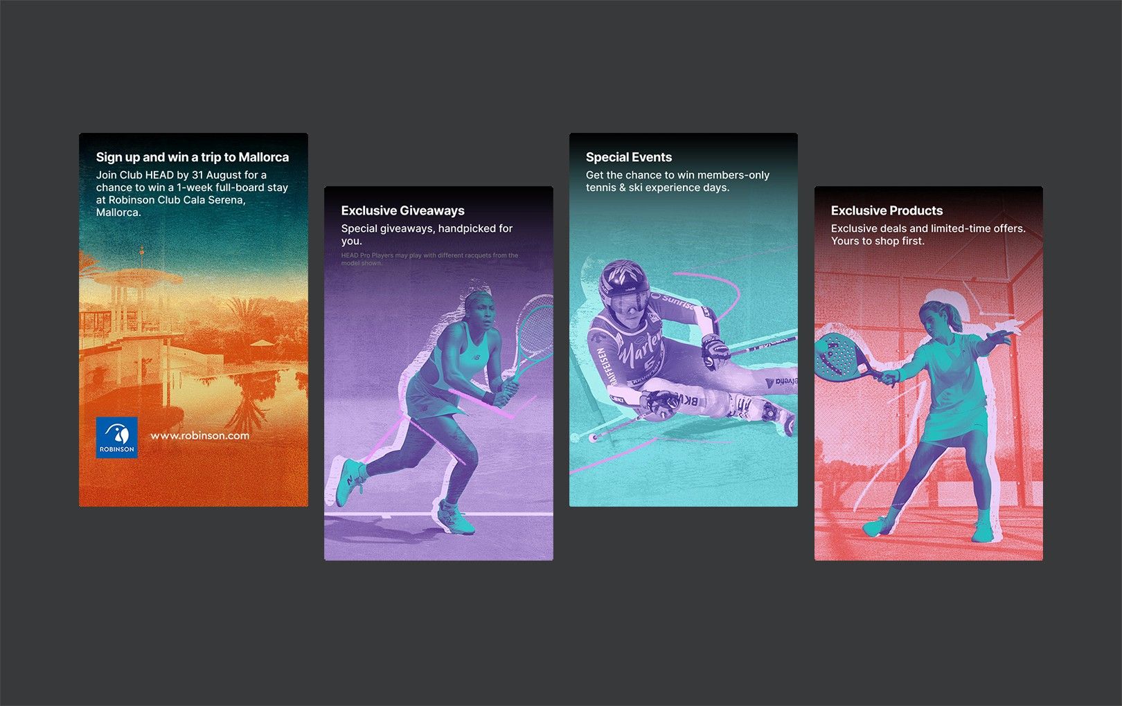 Club HEAD reward cards: competitions, experiences and exclusive products