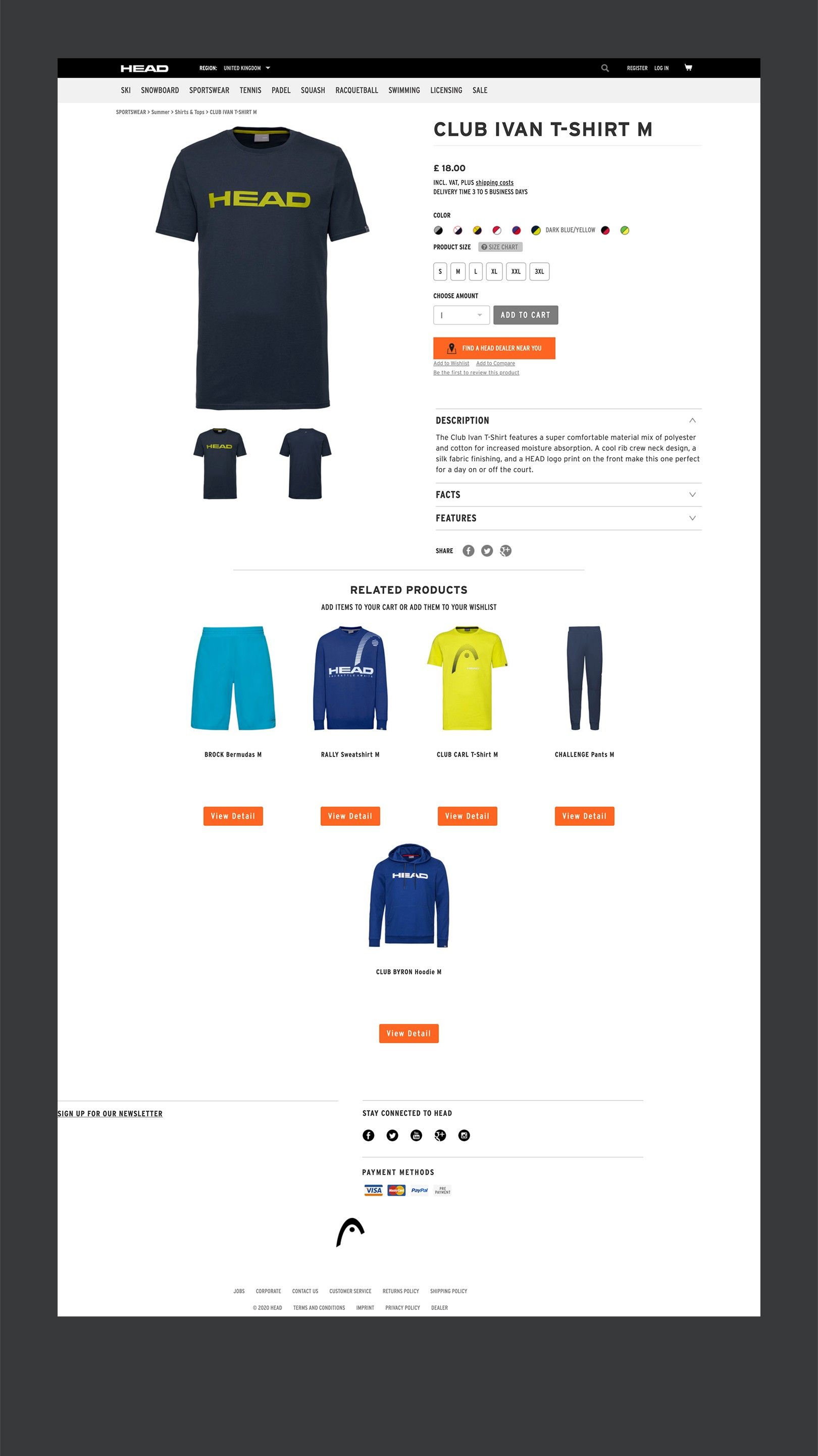 The old product page
