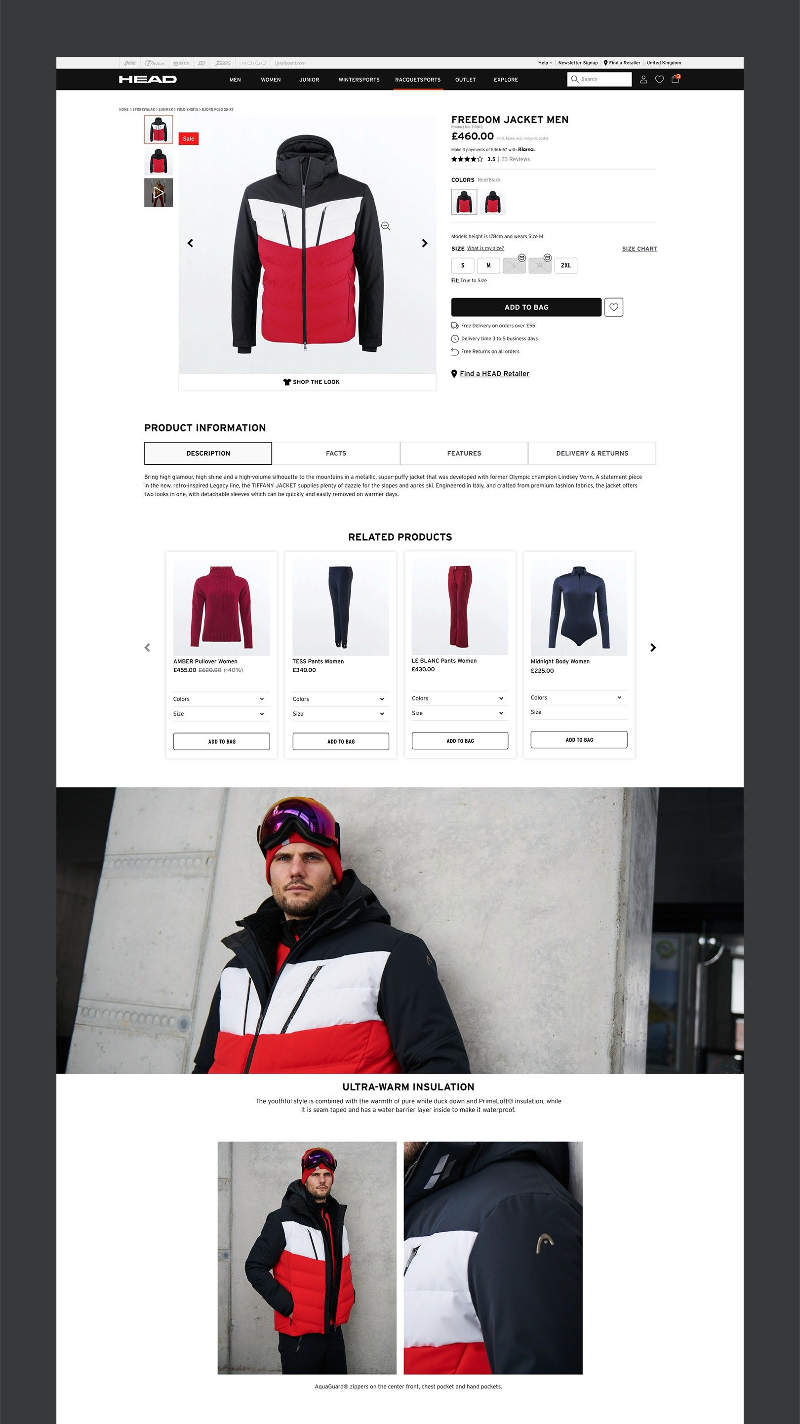 The redesigned product page