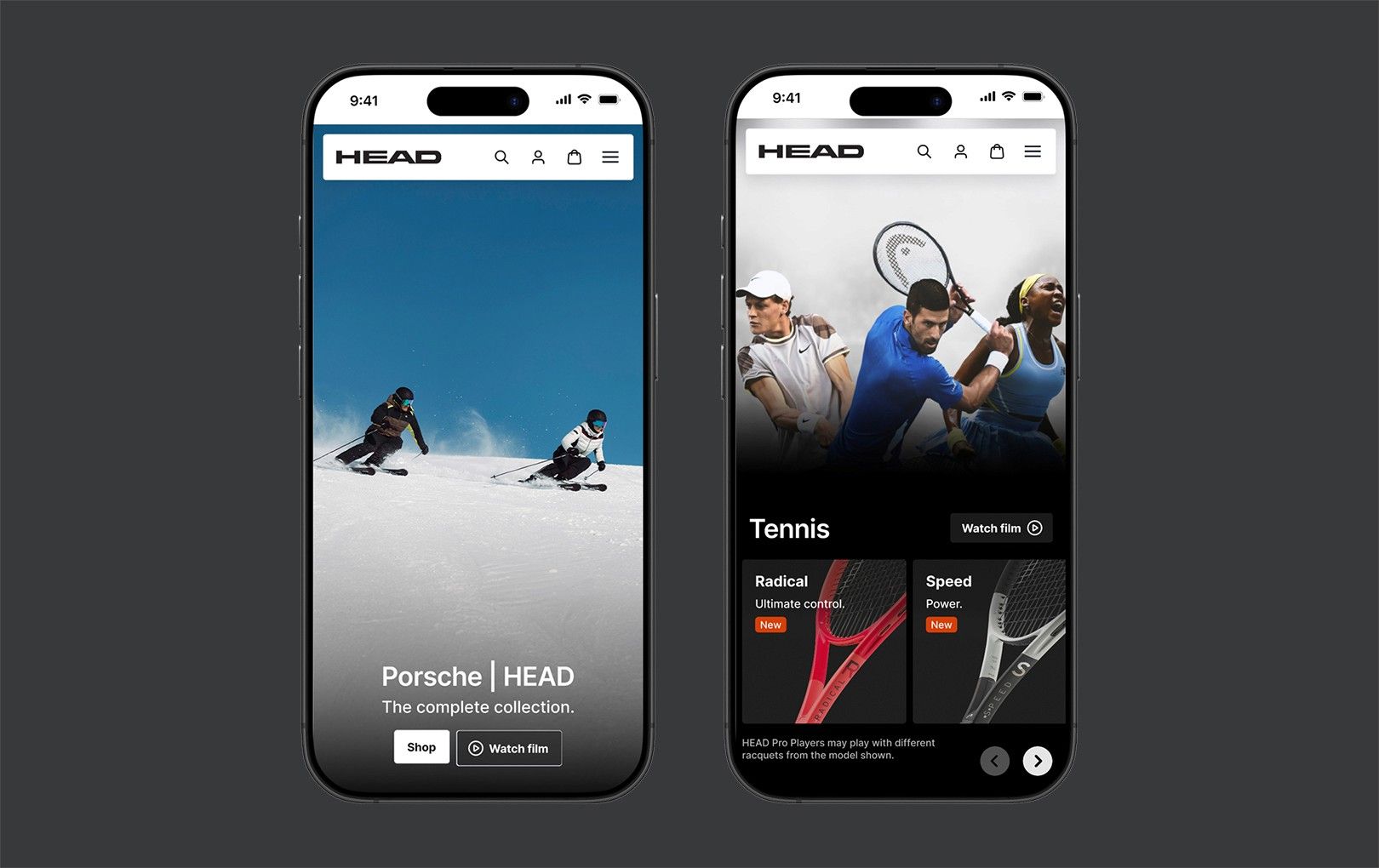 The new homepage on mobile